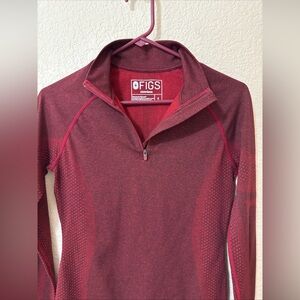 FIGS Salta Seamless Longsleeve Underscrub Nylon Winning Red Four Way Stretch S